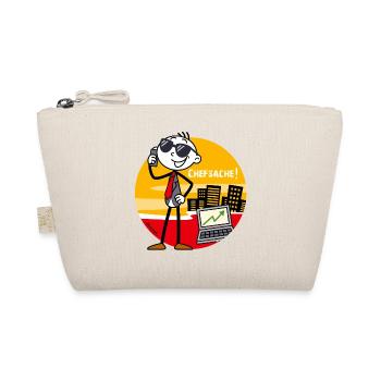Chefsache - Lustiges Chef & Büro Geschenk. - Bio-Täschchen - Natur - Vorne