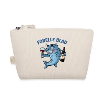 Beschwipste blaue Forelle - Comic - Forelle blau - Bio-Täschchen - Natur - Vorne