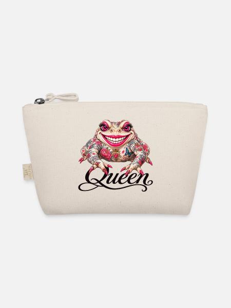 Queen-Tattoofrosch - Bio-Täschchen - Natur