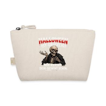 Halloween Skelett Grim Reaper Spruch - Bio-Täschchen - Natur - Vorne