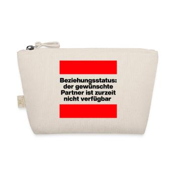 PARTNER ZURZEIT NICHT VERFÜGBAR, SINGLE, BEZIEHUNG - Bio-Täschchen - Natur - Vorne