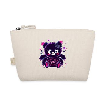 Neon Pandabär mit Spinnennetz - Bio-Täschchen - Natur - Vorne