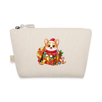 Corgi-Weihnachtsgeschenkstapel - Bio-Täschchen - Natur - Vorne