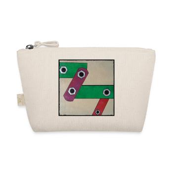 Geometrische Farbbande Popkunst - Bio-Täschchen - Natur - Vorne