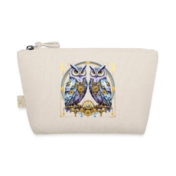 Steampunk Owls Lunar Gear Design. - Bio-Täschchen - Natur - Vorne