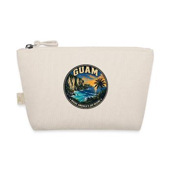 Guam Where Americas Day beginnt Retro-Abzeichen - Bio-Täschchen - Natur - Vorne