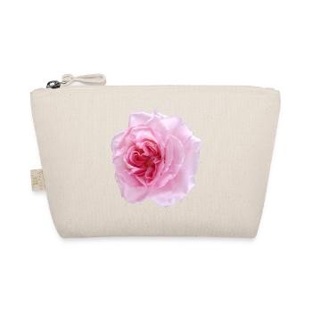 Pinke Rose (pink rose) - Bio-Täschchen - Natur - Vorne