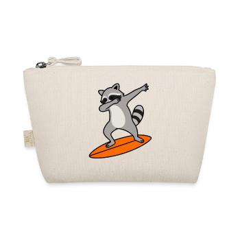 Waschbär Surf-Charme - Bio-Täschchen - Natur - Vorne