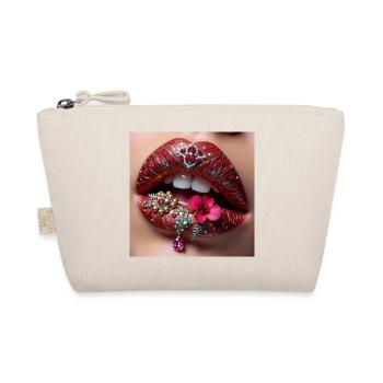 Vergoldeter Lippenschmuck blüht - Bio-Täschchen - Natur - Vorne