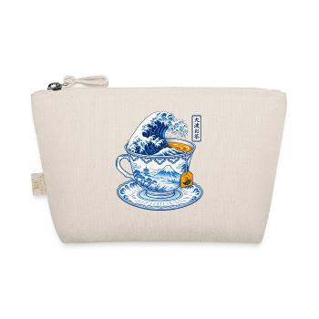 Japanische Welle in Teetasse Kunst - Bio-Täschchen - Natur - Vorne