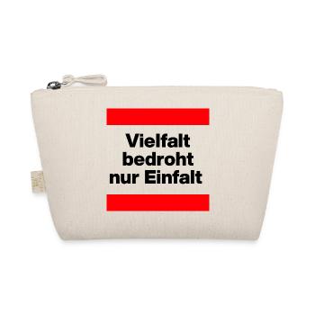 VIELFALT BEDROHT NUR EINFALT, FÜR EINE BUNTE WELT - Bio-Täschchen - Natur - Vorne
