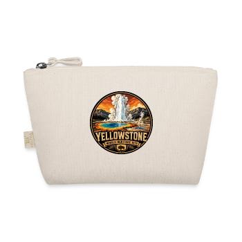 Yellowstone Geyser Vintage-Reiseabzeichen - Bio-Täschchen - Natur - Vorne