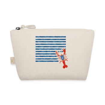 Hummer – Maritimes Retro Design - Bio-Täschchen - Natur - Vorne