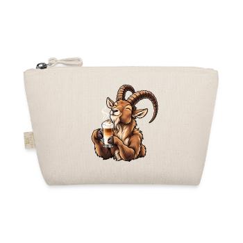 Steinbock mit Latte Macchiato - Bio-Täschchen - Natur - Vorne
