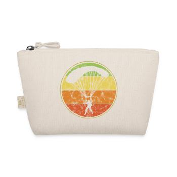 Vintage Fallschirmspringer Extremsport Fallschirm - Bio-Täschchen - Natur - Vorne