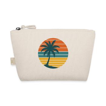 Retro Sunset – Palme & Sonne 70er Jahre T-Shirt - Bio-Täschchen - Natur - Vorne
