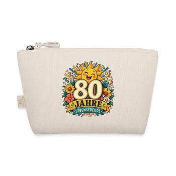 80 Jahre Lebensfreude - Bio-Täschchen - Natur - Vorne