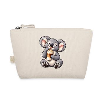 Süßer Koala mit Latte Macchiato - Bio-Täschchen - Natur - Vorne