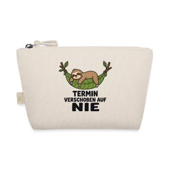 Termin verschoben auf nie – Faultier T-Shirt - Bio-Täschchen - Natur - Vorne