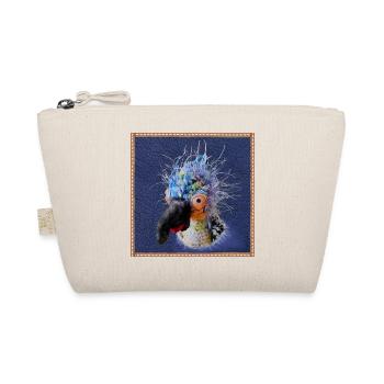 Krallo Kreisch™ Kultvogel Pop-Out Lederoptik blau - Bio-Täschchen - Natur - Vorne