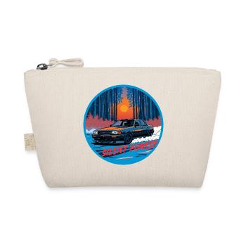 Midnight Bamboo Forest Retro Automotive Streetwear - Bio-Täschchen - Natur - Vorne