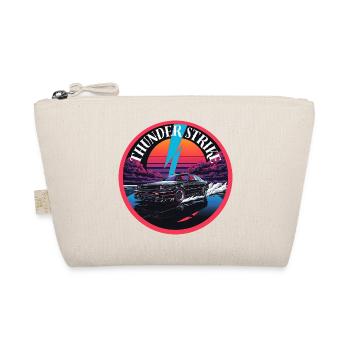 Midnight Lightning Storm Retro Automotive Premium - Bio-Täschchen - Natur - Vorne