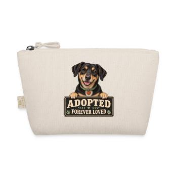 Schwarzbrauner Hund Adoption – Forever Loved - Bio-Täschchen - Natur - Vorne