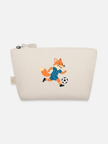 Football Fox Verspieltes Design - Bio-Täschchen - Natur