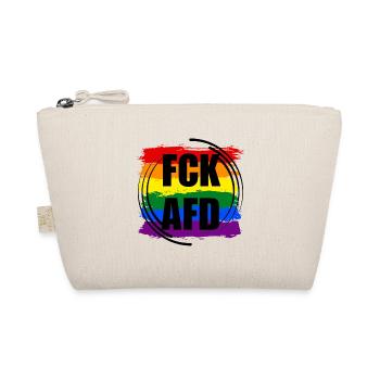 FCK AFD Regenbogen - Bunt statt Braun Statement - Bio-Täschchen - Natur - Vorne