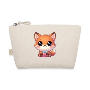 Kawaii Chibi Fuchs - Bio-Täschchen - Natur - Vorne