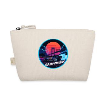 Turbo Charge Retro Synthwave Drift-Kunst - Bio-Täschchen - Natur - Vorne