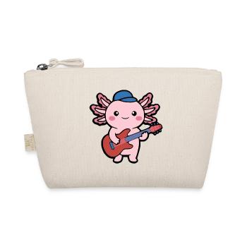 Cute Axolotl DJ Electronic Music Festival Aquatic - Bio-Täschchen - Natur - Vorne
