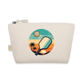 Retro Strand Paddel Sticker - Bio-Täschchen - Natur - Vorne