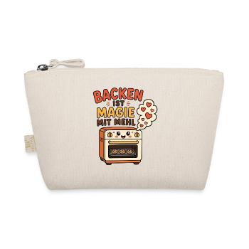 Backen ist Magie mit Mehl Kuchen Bäcker Design - Bio-Täschchen - Natur - Vorne