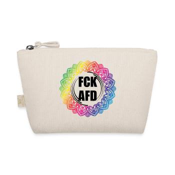 FCK AFD Regenbogen Mandala - Bunt statt Braun - Bio-Täschchen - Natur - Vorne