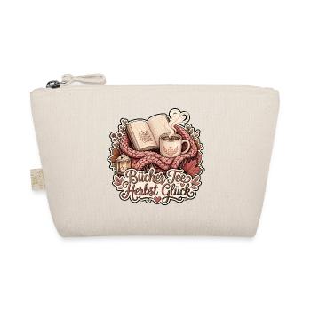 Bücher Tee Herbst Glück Decke Cottagecore Design - Bio-Täschchen - Natur - Vorne