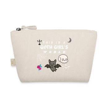 Goth Girl World – Gothic Motiv Geschenkidee  - Bio-Täschchen - Natur - Vorne