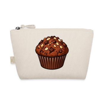 Schoko Muffin Mit Nussstückchen - Bio-Täschchen - Natur - Vorne