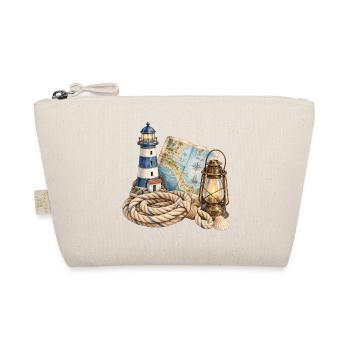 Leuchtturm & Meereskarte Rope - Bio-Täschchen - Natur - Vorne