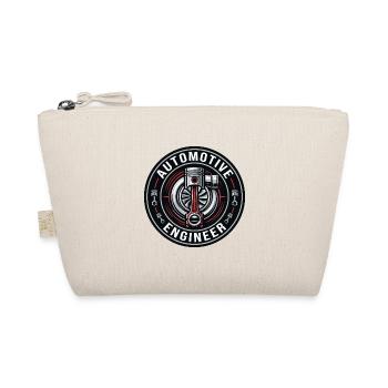 Kfz-Ingenieur-Turbo-Kolben-Abzeichen-Geschenk - Bio-Täschchen - Natur - Vorne