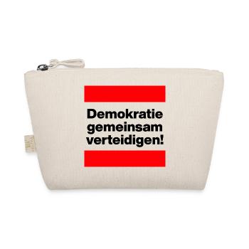 DEMOKRATIE GEMEINSAM VERTEIDIGEN, NIE WIEDER JETZT - Bio-Täschchen - Natur - Vorne