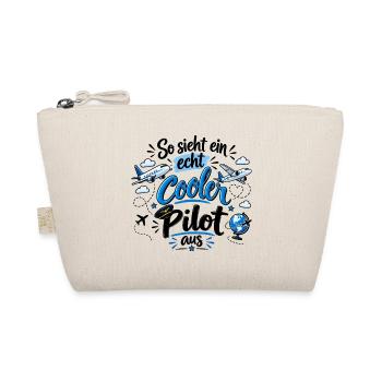So sieht ein echt cooler Pilot aus - Flugzeug - Bio-Täschchen - Natur - Vorne