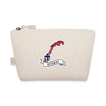 Norway Norwegen Karte Flagge Skandinavien T-Shirt - Bio-Täschchen - Natur - Vorne