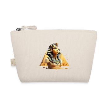 Pharao vor Pyramiden – Gizeh Design - Bio-Täschchen - Natur - Vorne