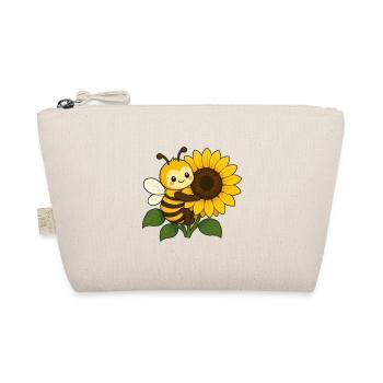 Bee Sunflower Hug – Sunny Buzz - Bio-Täschchen - Natur - Vorne