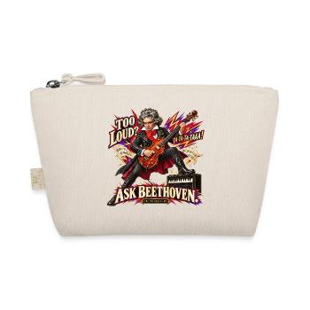Lustiges Beethoven-Geschenk – Zu laut? Frag Beethoven! - Bio-Täschchen - Natur - Vorne