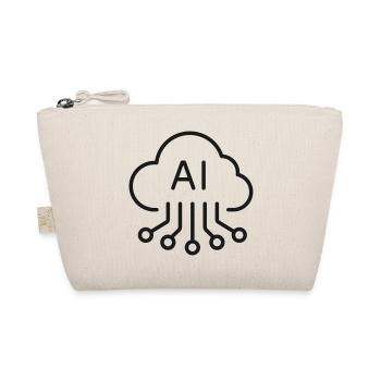 KI-Cloud-Computing-Linien-Symbol - Bio-Täschchen - Natur - Vorne