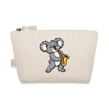 Koala mit Saxophon - Bio-Täschchen - Natur - Vorne