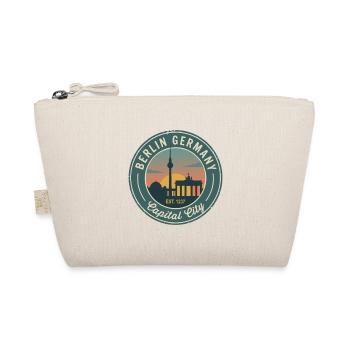 Vintage-Berliner Deutschland-Abzeichen - Bio-Täschchen - Natur - Vorne