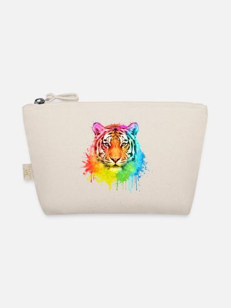 Tiger Aquarell Illustration - Bio-Täschchen - Natur